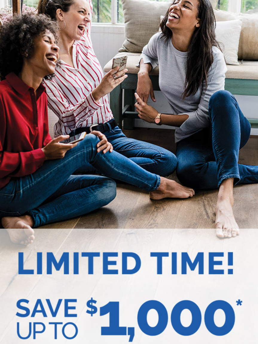 Girl sitting on Luxury Vinyl Floors by Buddy's Flooring America